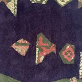 Hand-tufted artistic rug Vezeley by Tisca France 1990s