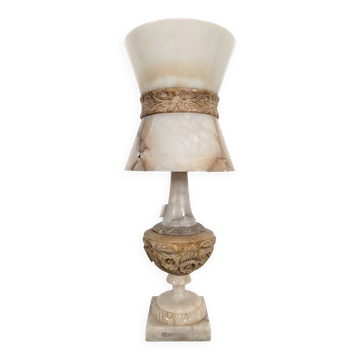 Alabaster lamp in Art Deco style