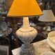 Pair of veined marble lamps
