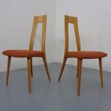 Cherry wood chairs by Ernst-Martin Dettinger, Germany, 1960s, set of 2.