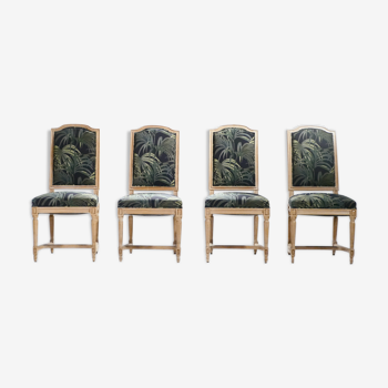 Set of 8 chairs of style Louis XV around 1950