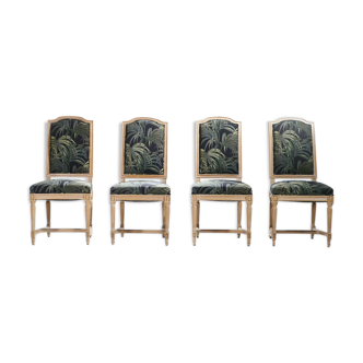 Set of 8 chairs of style Louis XV around 1950