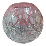18cm cut crystal ball vase