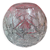 Vase boule en cristal taillé 18  cm