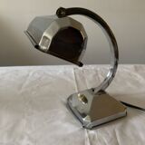 Chrome metal desk lamp