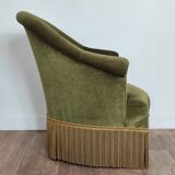 Pair of velvet toad armchairs