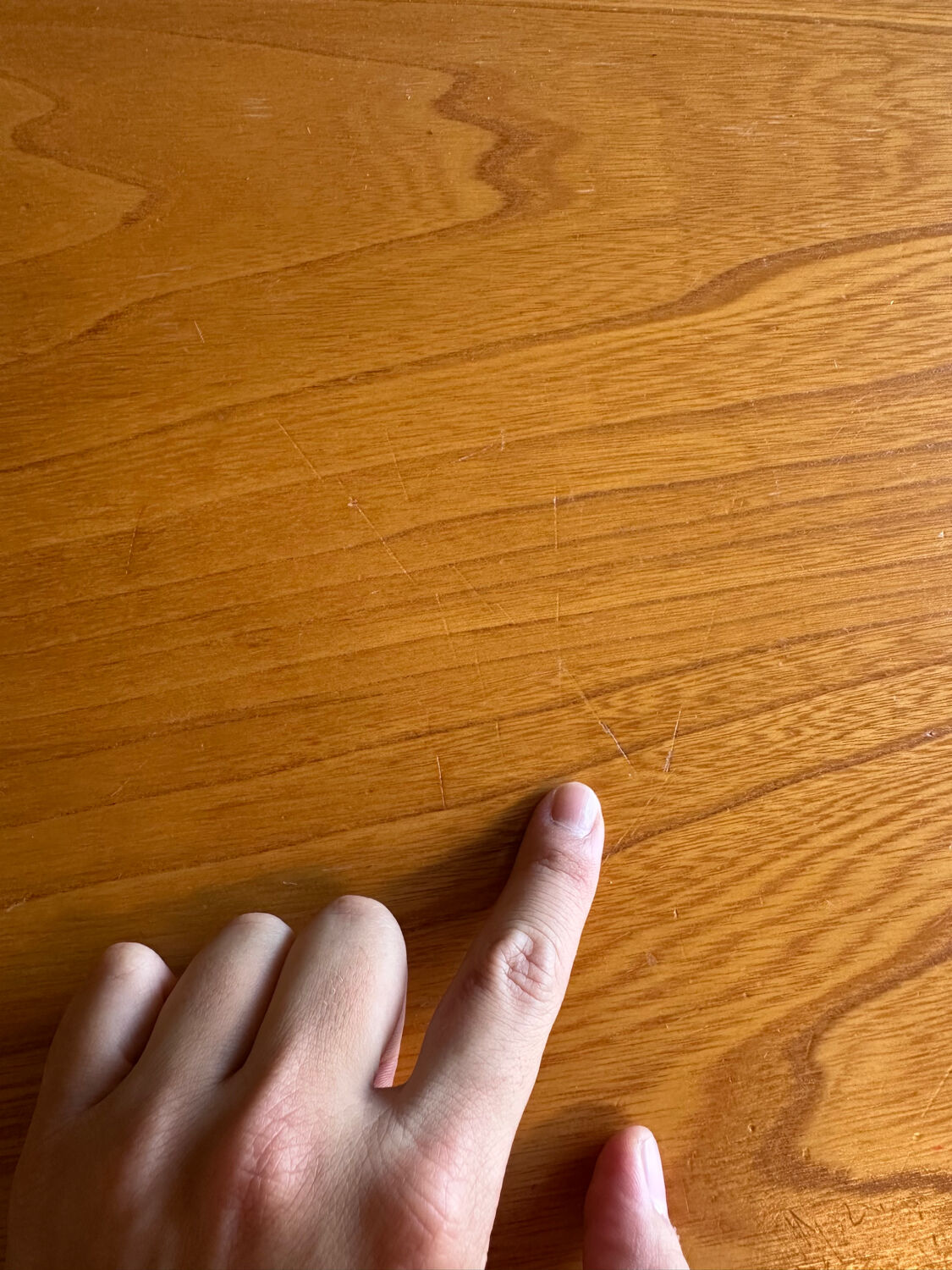 Solid elm dining table - Vintage - 1980