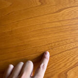 Solid elm dining table - Vintage - 1980