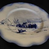 Sarreguemines earthenware plate with Marine decor late 19th century early 20th century