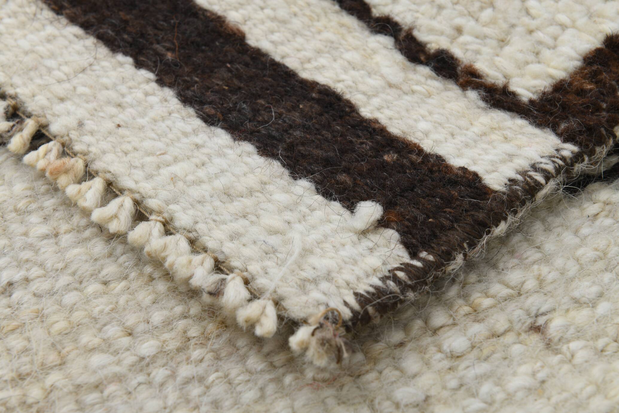 3x12 Rug For Hallway Brown Beige Turkish Runner Rug, 92x364Cm SK 18273