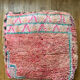 Moroccan bohemian pouf pale pink and green