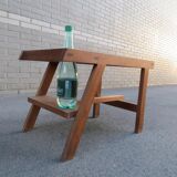 Scandinavian side table in solid teak