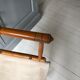 Former director's side chair in wood and canvas