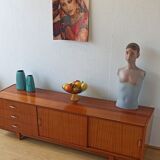 Vintage lowboard with drawers and shelves, 1970