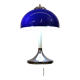 Vintage blue acrylic and chrome mushroom table lamp - Germany Space Age