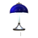 Vintage blue acrylic and chrome mushroom table lamp - Germany Space Age