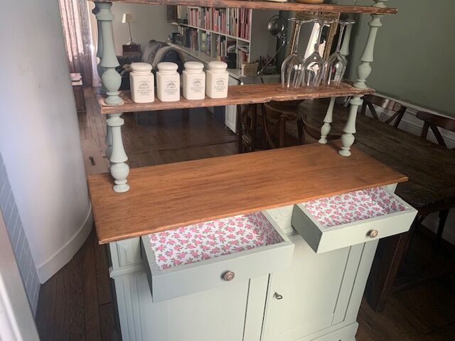 Parisian buffet with shelves