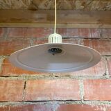 Antique Kitchen Pendant Light White Lacquered Metal 70s Vintage