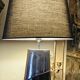 Large vintage silver and black ceramic lamp 120cm