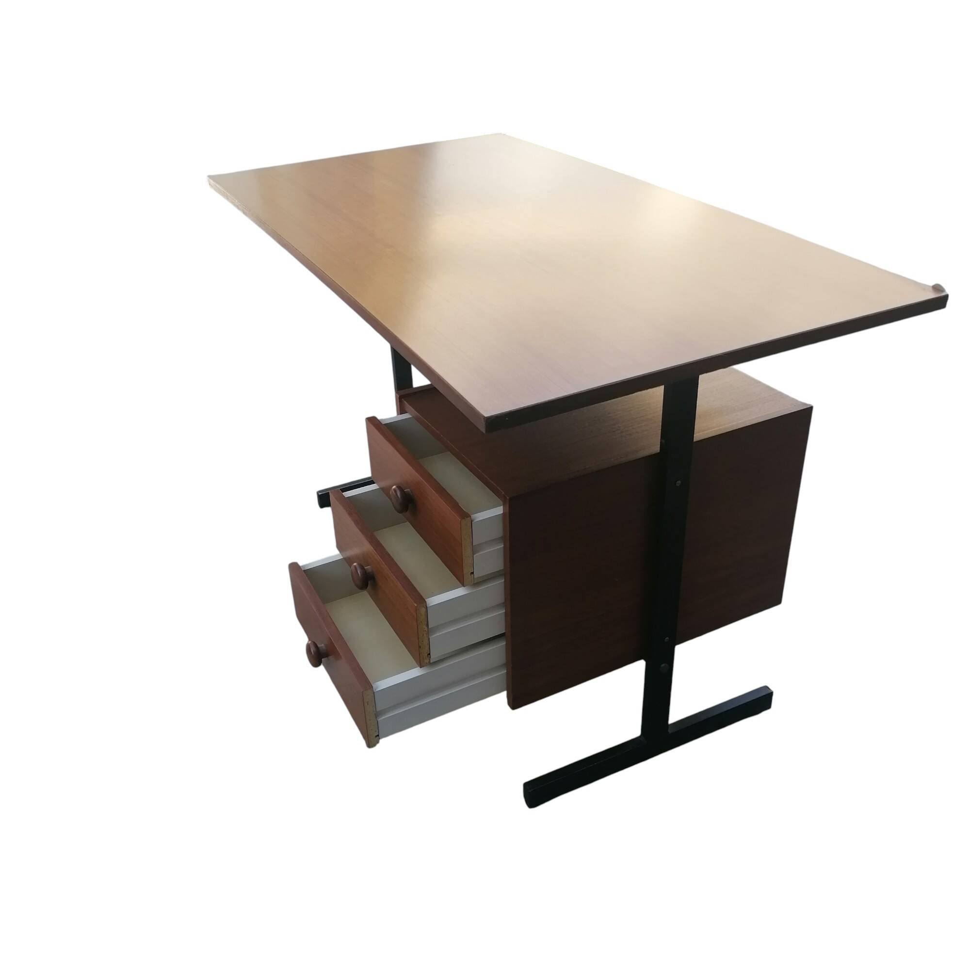 Scrivania vintage in teak, Italia, anni '70