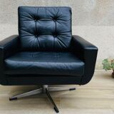 Vintage armchair in upholstered leather germany 70s