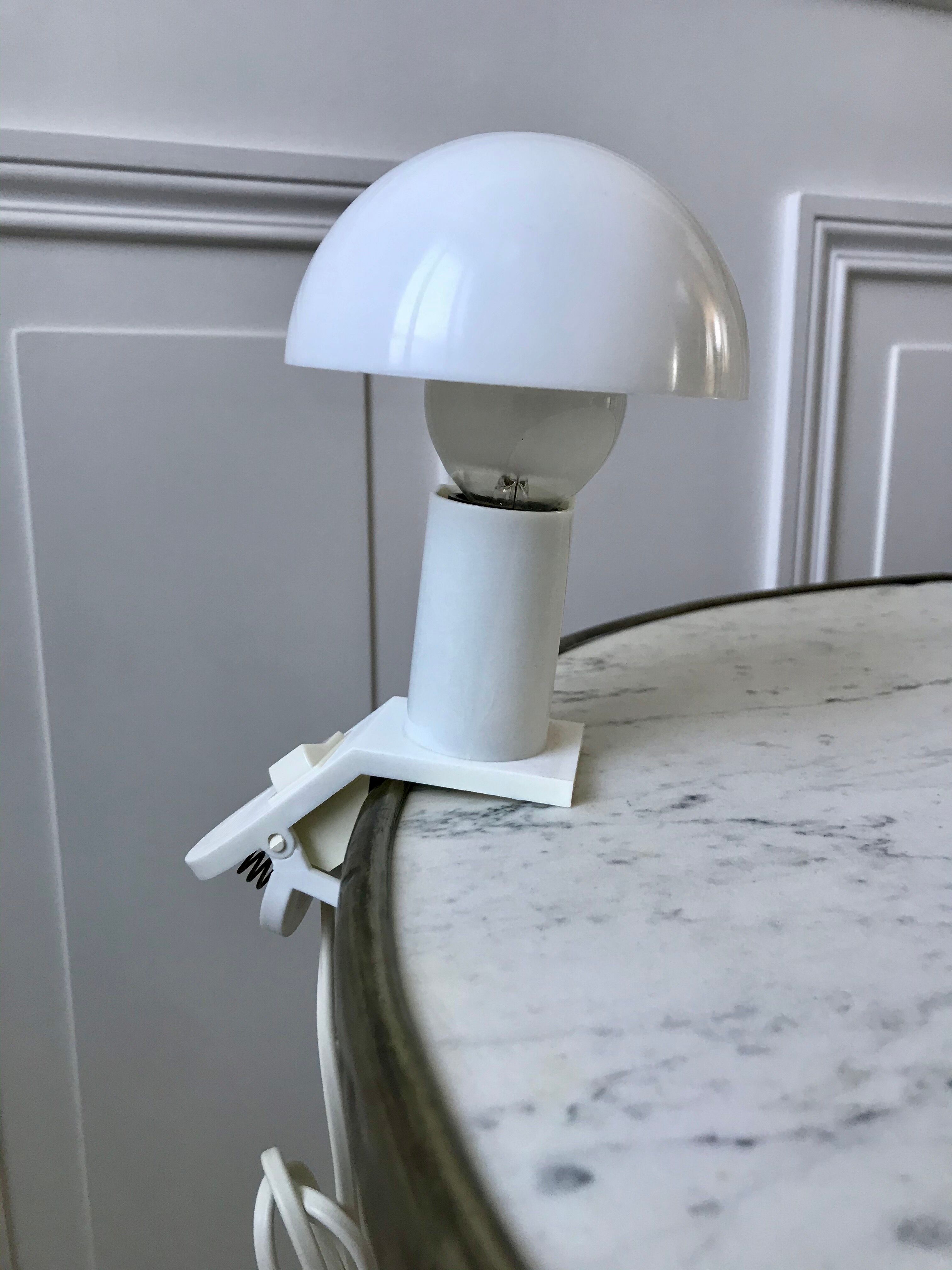 lampe champignon design à pincer Sarlam années 70