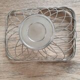 Basket / Basket in chrome-plated braided metal.