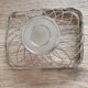 Basket / Basket in chrome-plated braided metal.