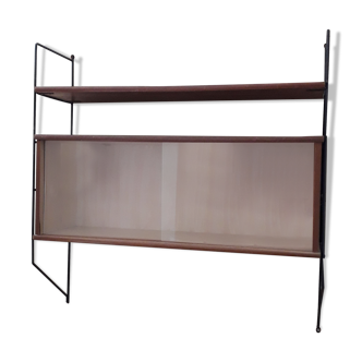 Étagère bois et métal  1960