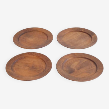 Set of Sacndinavian wooden plates 1960