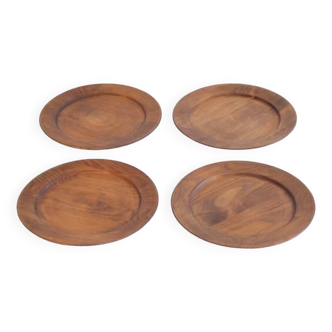 Set of Sacndinavian wooden plates 1960