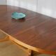 Baumann 250cm extendable oval table in walnut Scandinavian vintage design 60 70 extensions