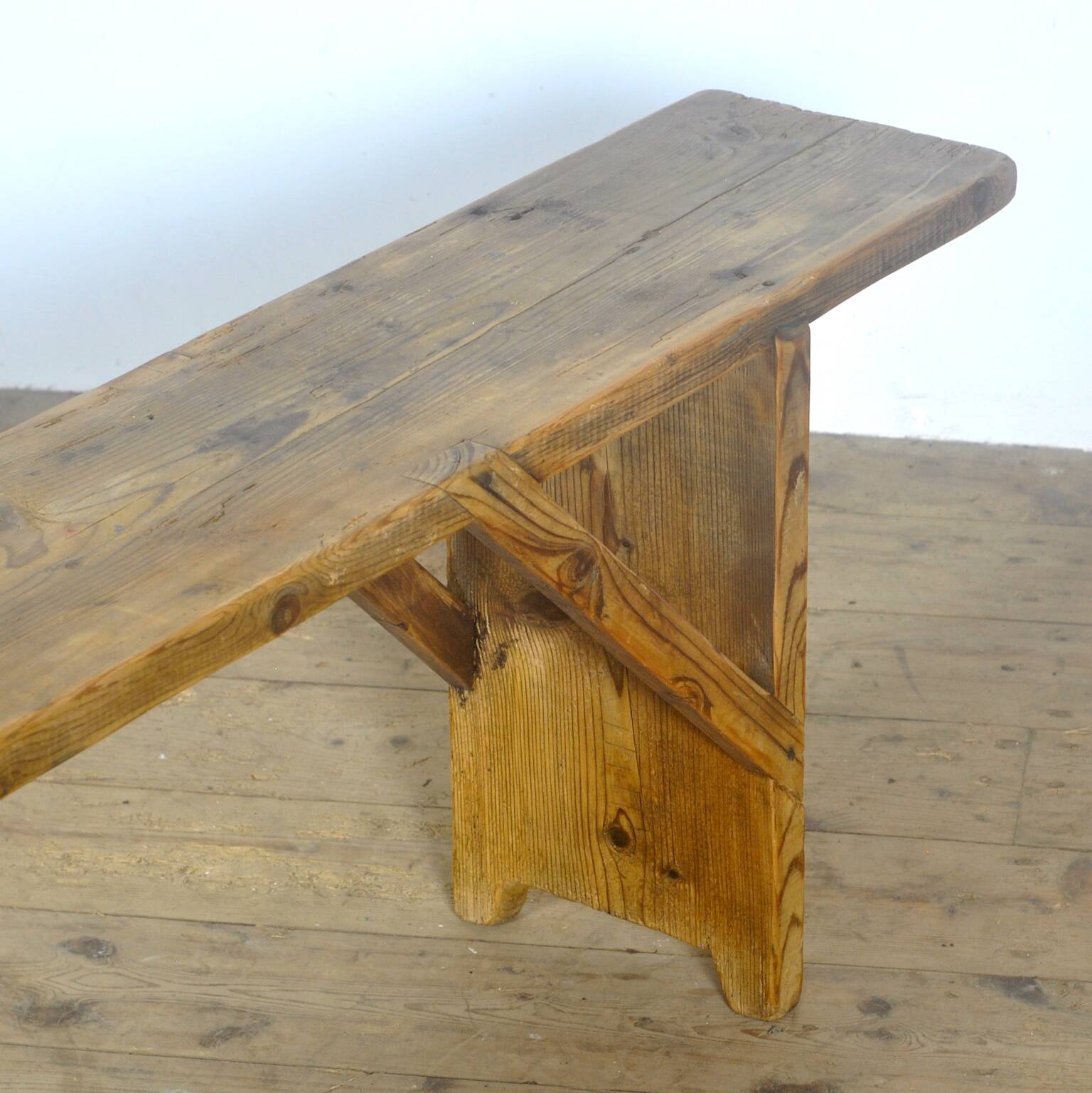 Rustic pine bench, circa 1960