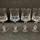 4 verres à pied en cristal taillé