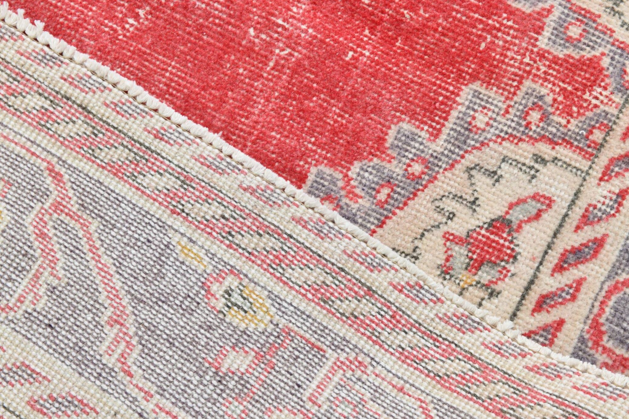Red & Cream Classic Turkish Vintage Rug, 205x310Cm
