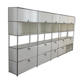Bibliotheque usm blanc et metal