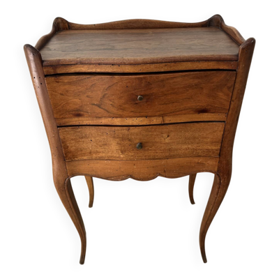 Jolie table de nuit, Louis-Philippe, noyer massif
