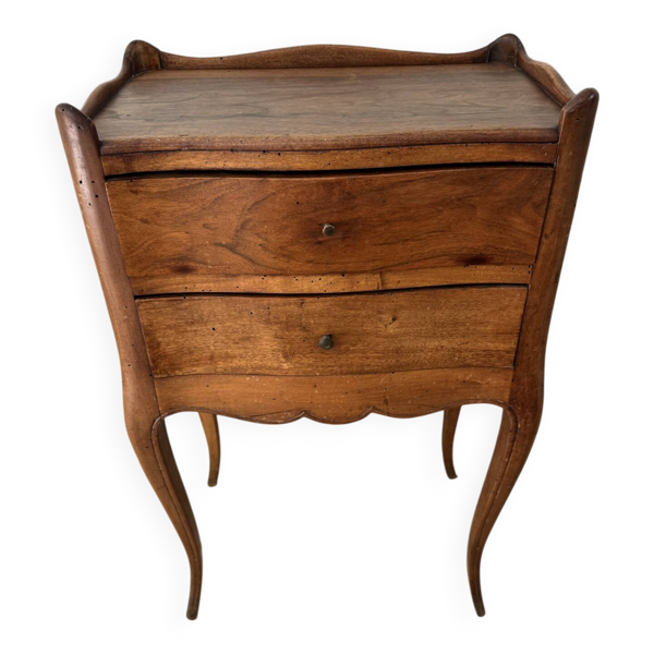 Jolie table de nuit, Louis-Philippe, noyer massif