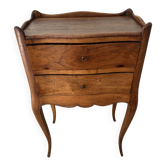 Beautiful bedside table, Louis-Philippe, solid walnut.