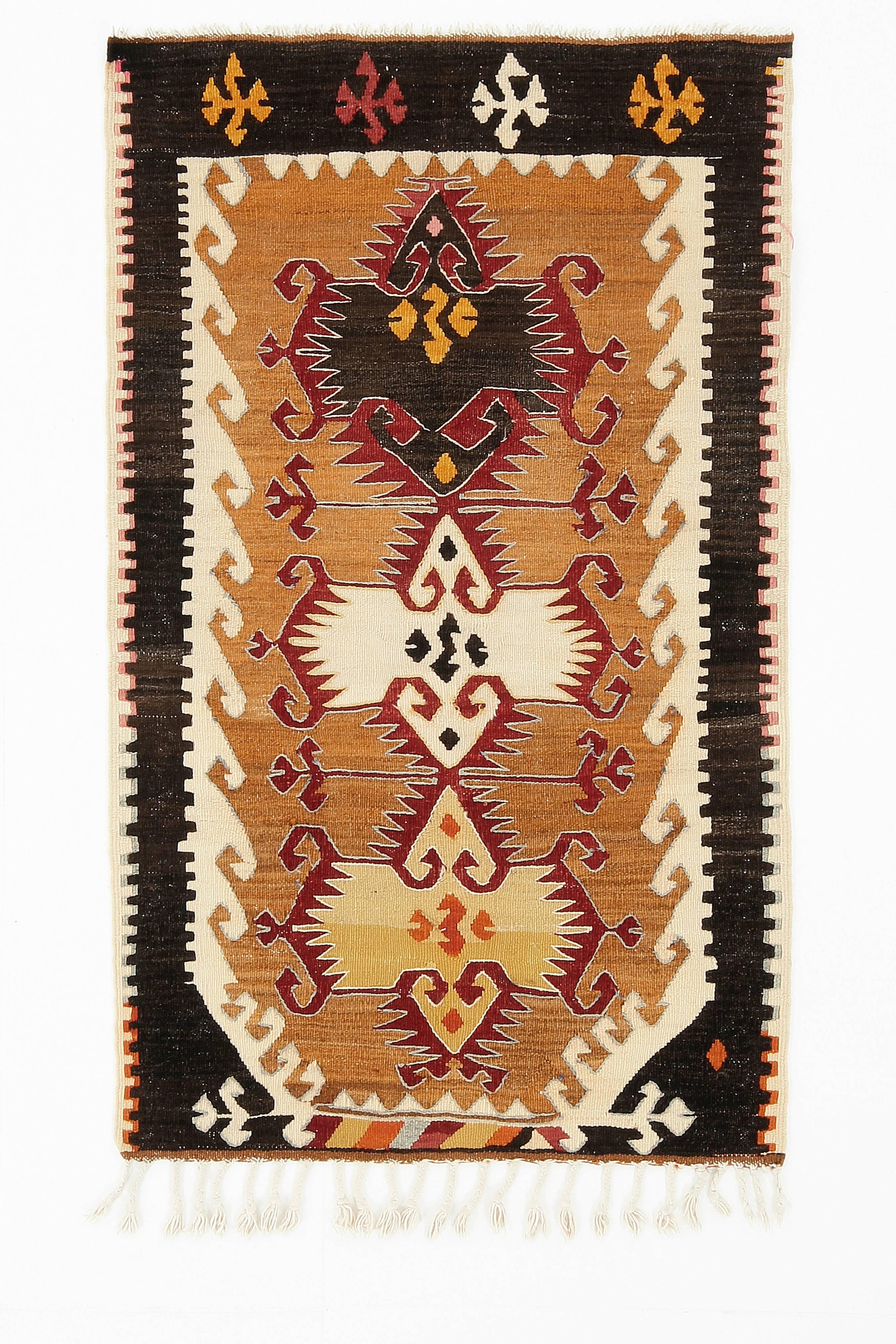 3x5 Small Size Vintage Kilim Rug, 84x137Cm