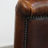 Set of 6 Dining Chairs Made from Sheepskin Leather