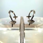 Large serving platter with lid, in silver metal.