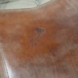 Set of 6 modernist chrome and leather dining chairs, 1970's