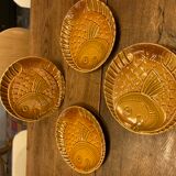 Set of 6 plates sarreguemines fish