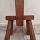 Brutalist wooden chair, France, 1950s