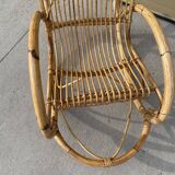 Rocking-chair in rattan circa 1960