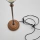 Contemporary wood and brass lamp base