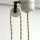 Antique opaline suspension, raised and lowered