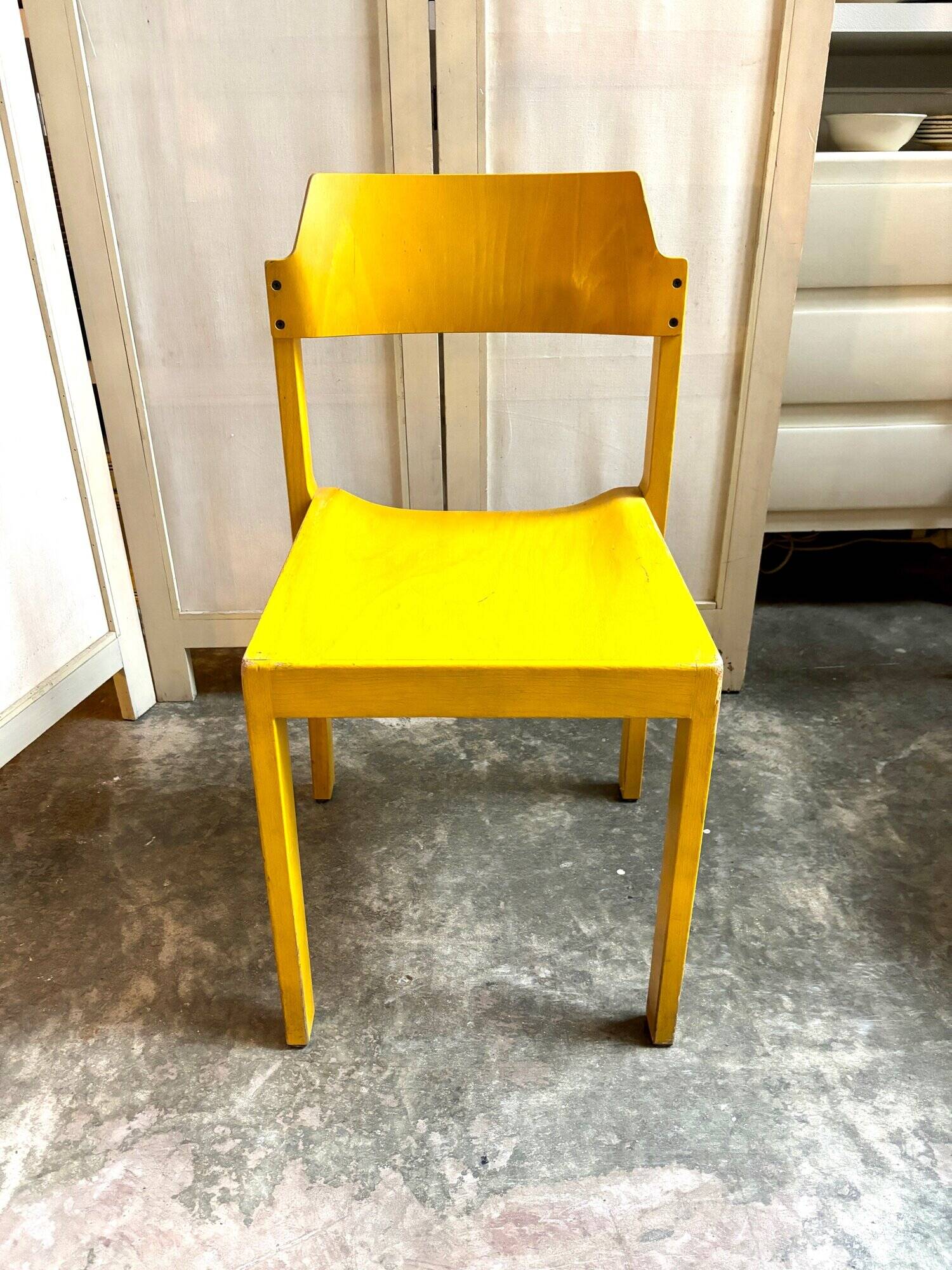 Chaise "Canto" en bois jaune par Schlapp Mobel