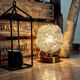 Vintage chiseled glass lamp